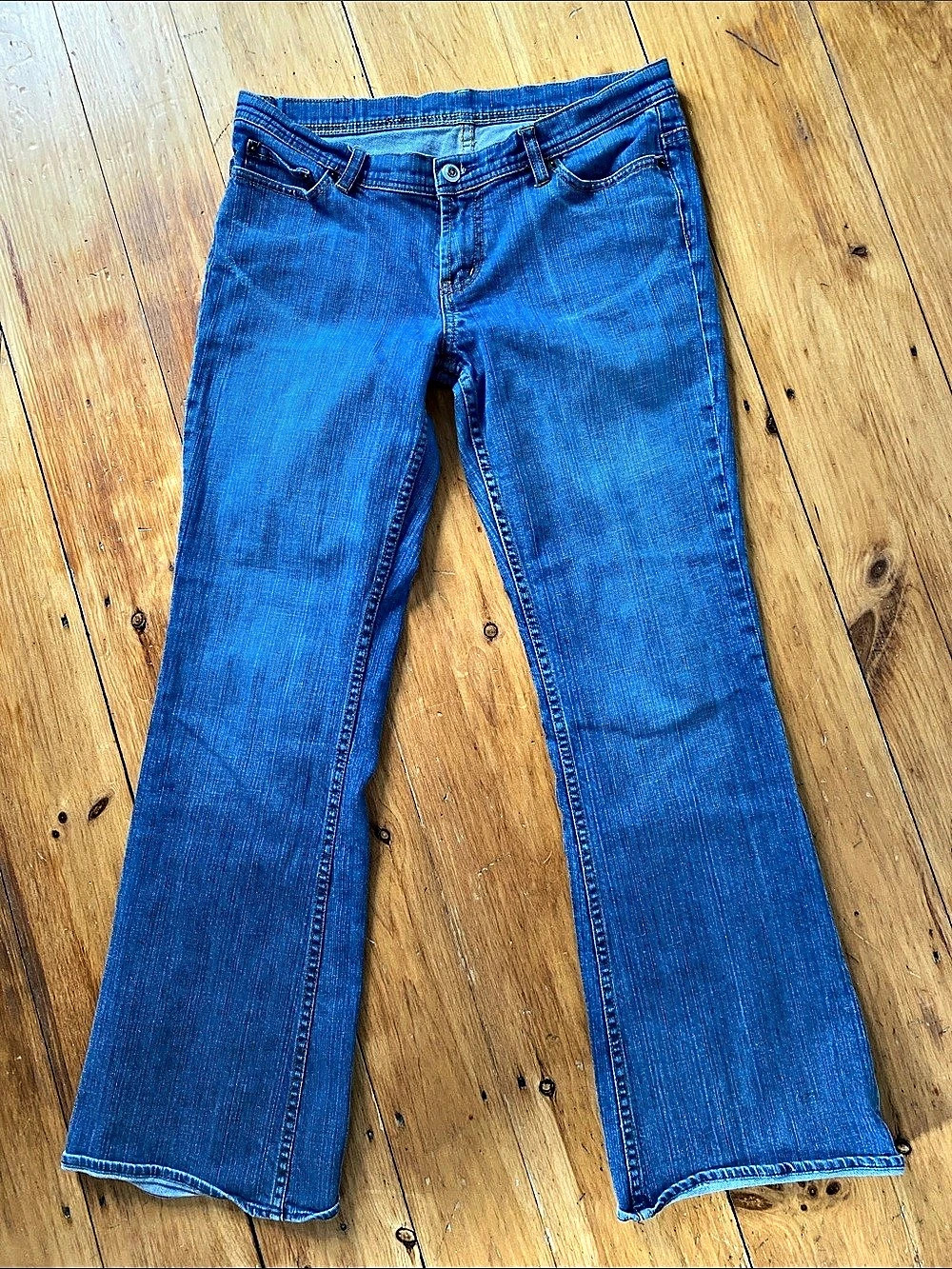 X2 Denim Laboratory Boot Cut Jeans Waist 10 Blue good condition
